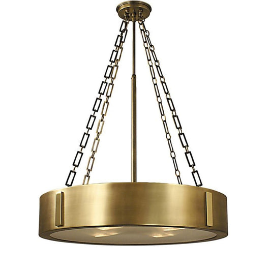 4-Light Harvest Bronze/Polished Brass Oracle Dinette Chandelier - 2414 HB/PB by Framburg