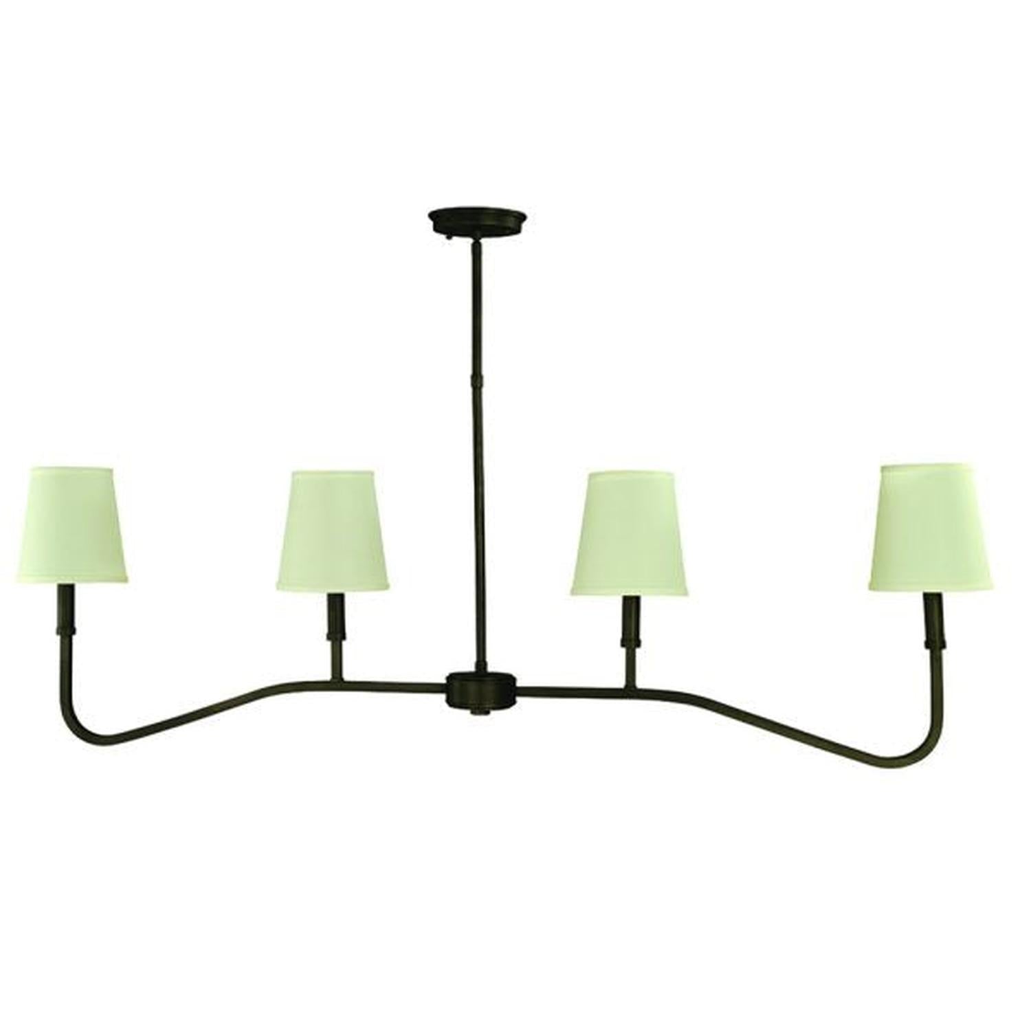 4-Light Iron Island Chandelier - 5684 IRON by Framburg