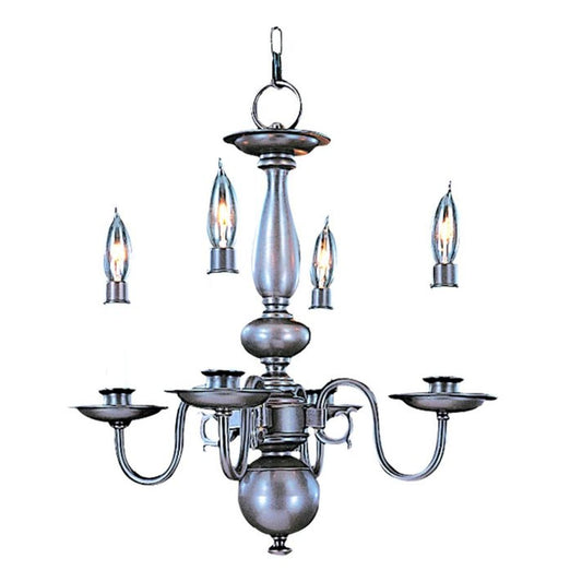 4-Light Mahogany Bronze Jamestown Dinette Chandelier - 9143 MB by Framburg