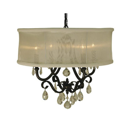 4-Light Mahogany Bronze Liebestraum Dining Chandelier - 1234 MB/SC by Framburg