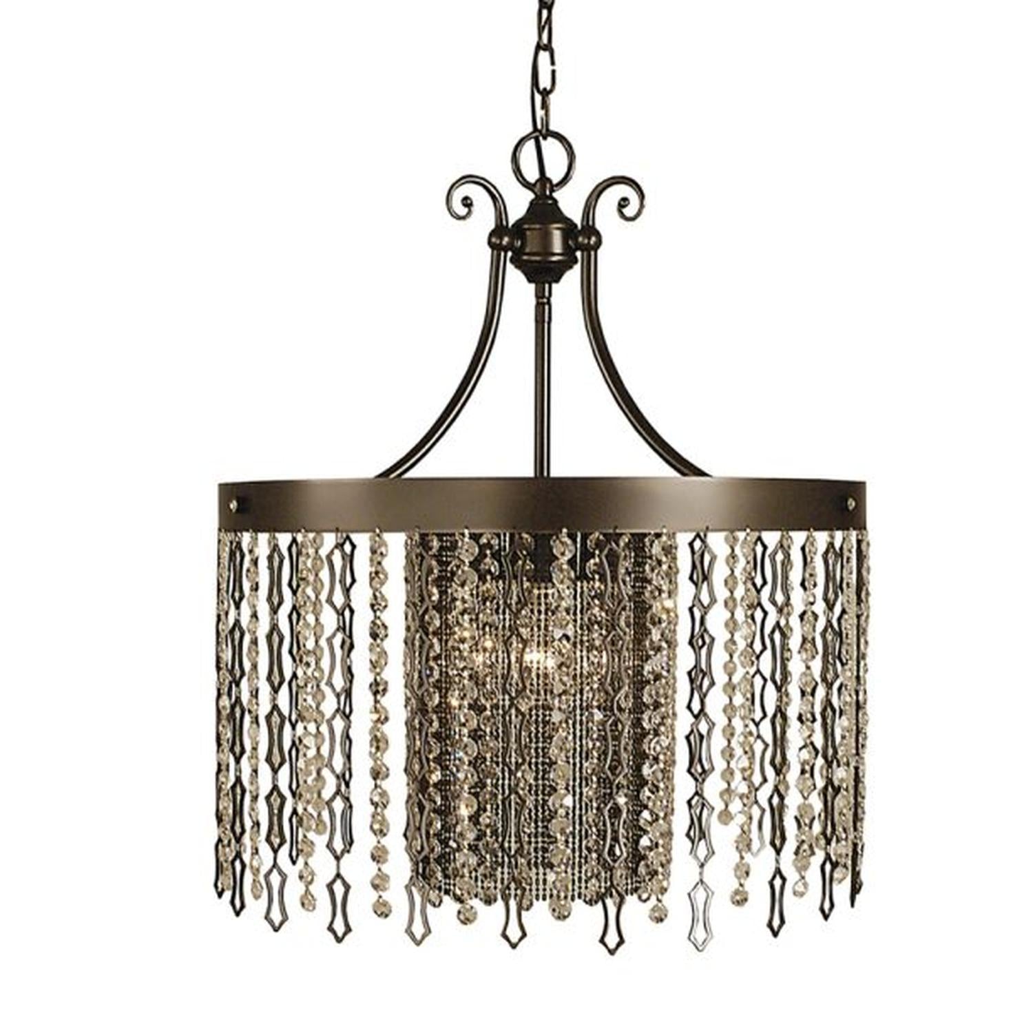 4-Light Mahogany Bronze Penelope Dining Chandelier - 2958 MB by Framburg