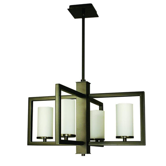 4-Light Mahogany Bronze Theorem Dining Chandelier - 1195 MB by Framburg