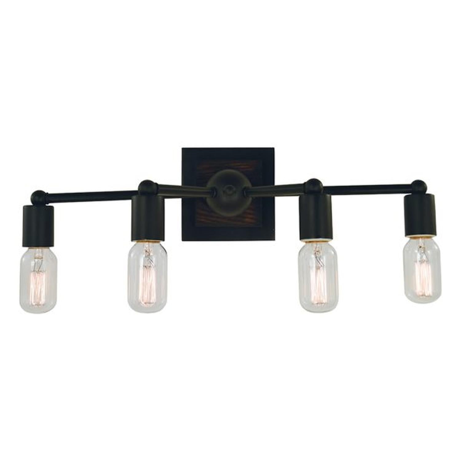 4-Light Matte Black Modern Farmhouse Sconce - 5404 MBLACK by Framburg