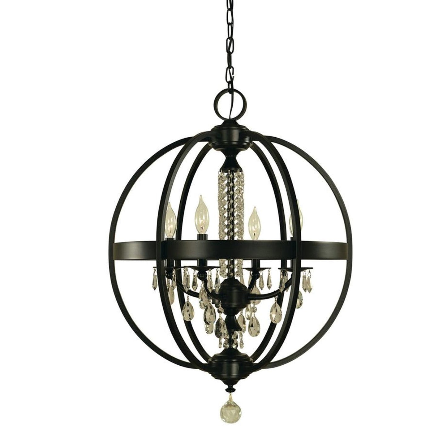 4-Light Matte Black Olivia Dining Chandelier - 5714 MBLACK by Framburg