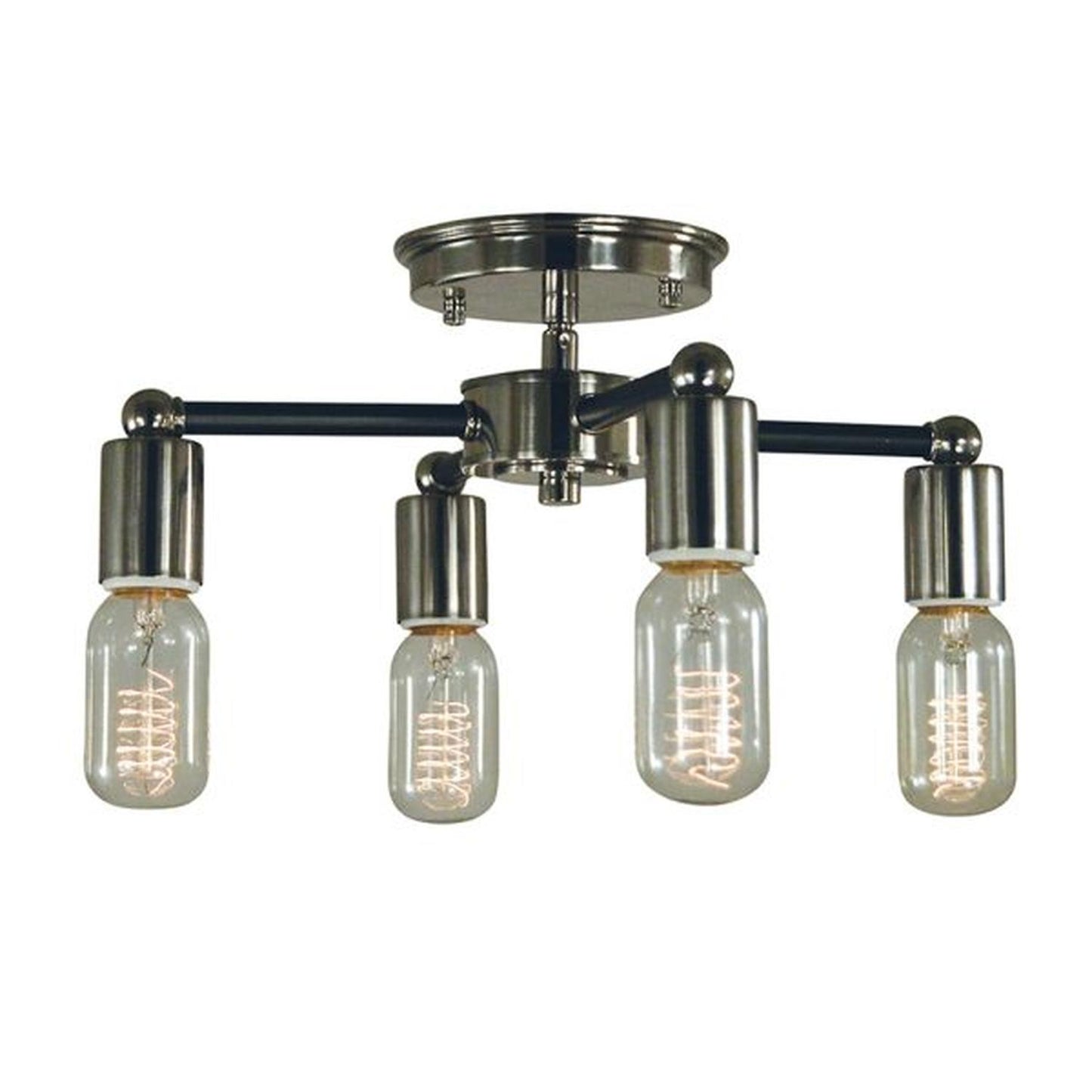 4-Light Nebula Flush Mount/Semi Flush Mount - 5080 PN/MBLACK by Framburg