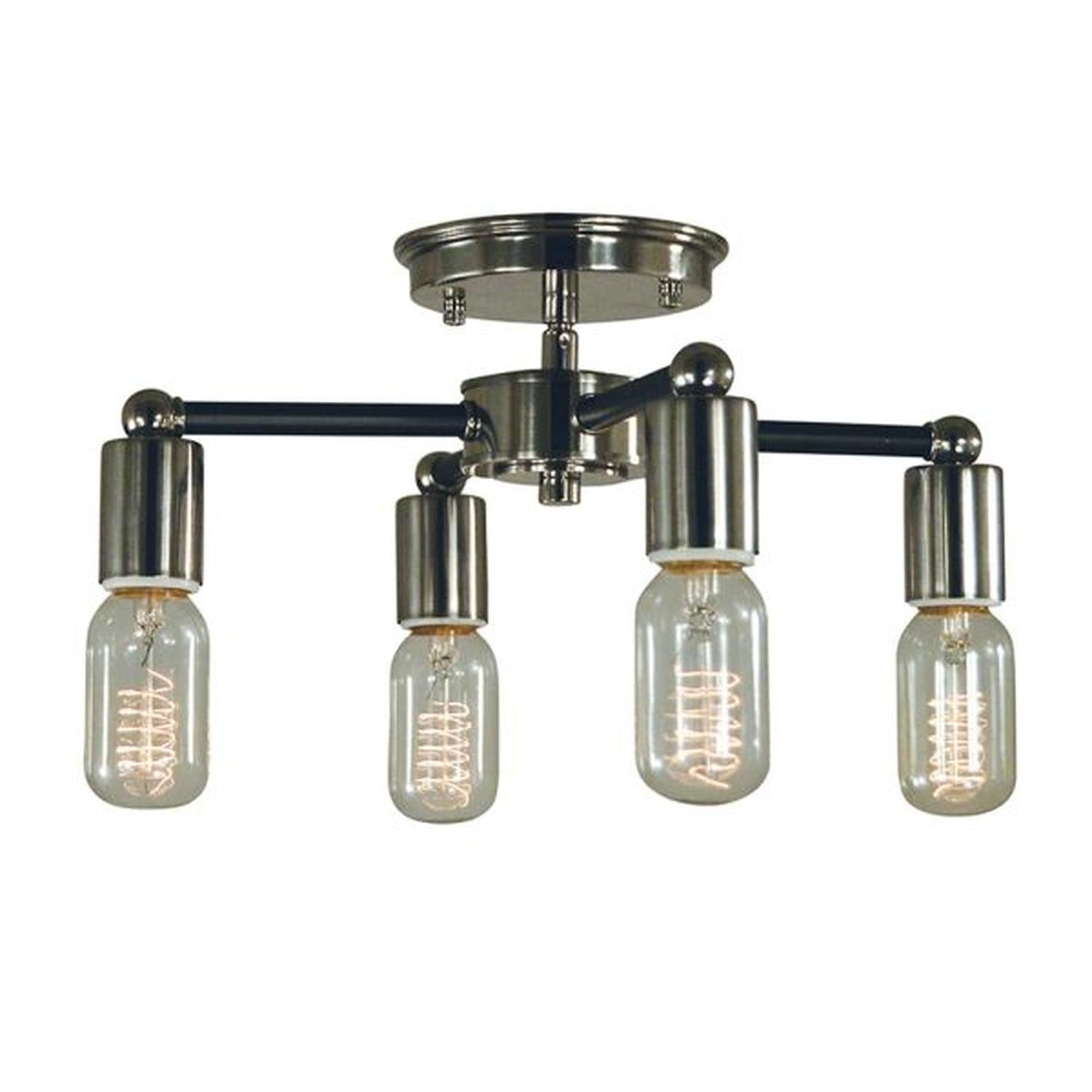 4-Light Nebula Flush Mount/Semi Flush Mount - 5080 PN/MBLACK by Framburg