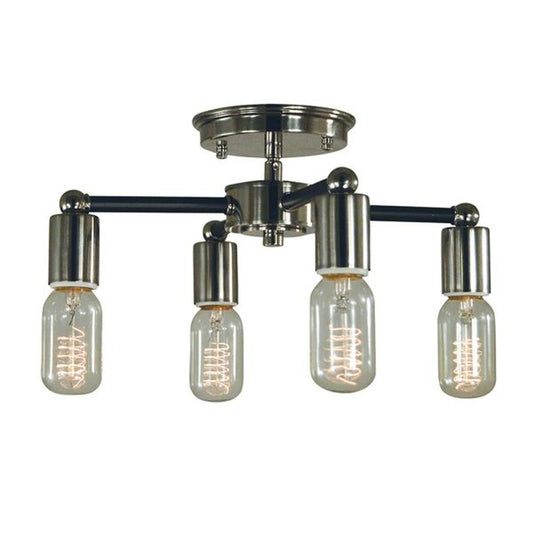 4-Light Nebula Flush Mount/Semi Flush Mount - 5080 PN/MBLACK by Framburg