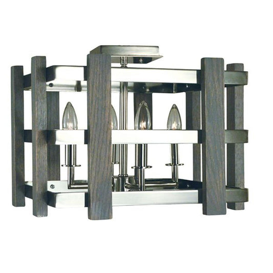 4-Light Polished Nickel Arcadia Semi-Flush - 5260 PN by Framburg