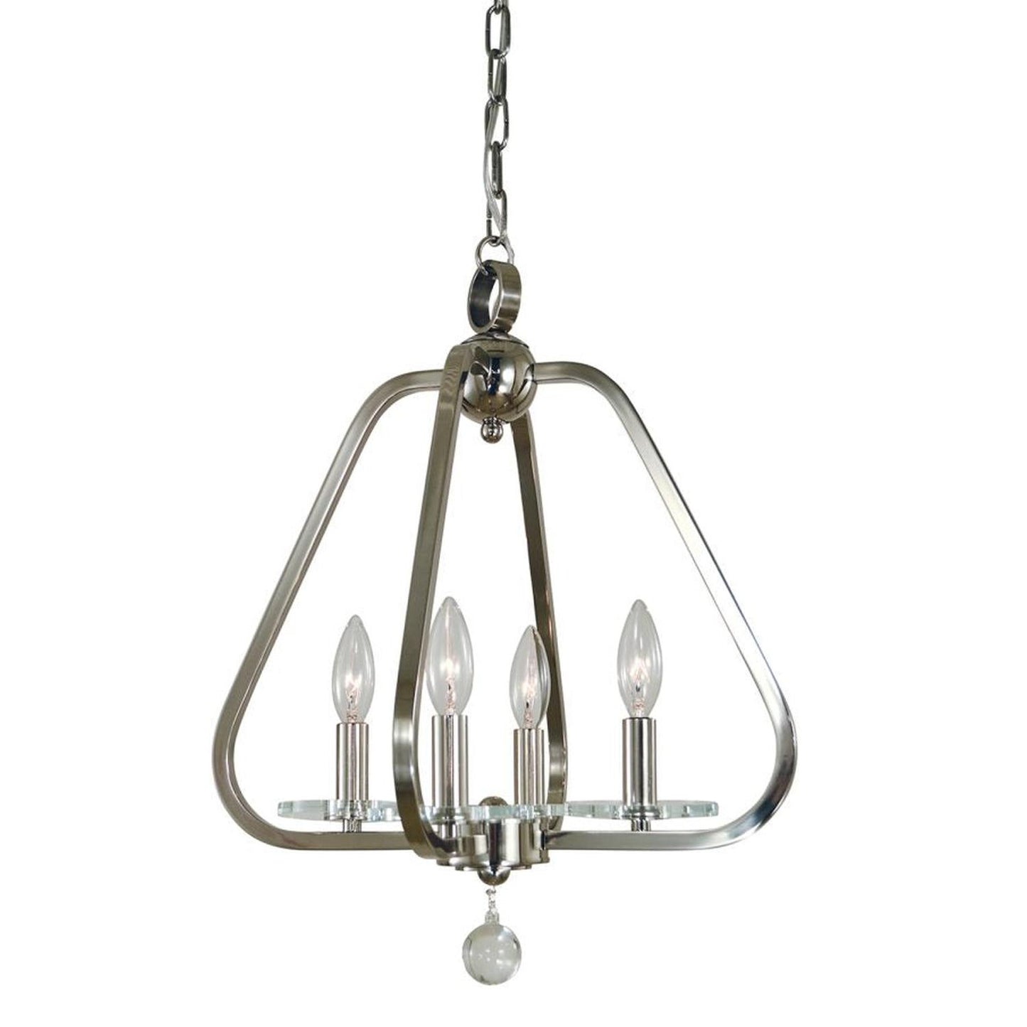 4-Light Polished Nickel Triangulum Dinette Chandelier - 5514 PN by Framburg