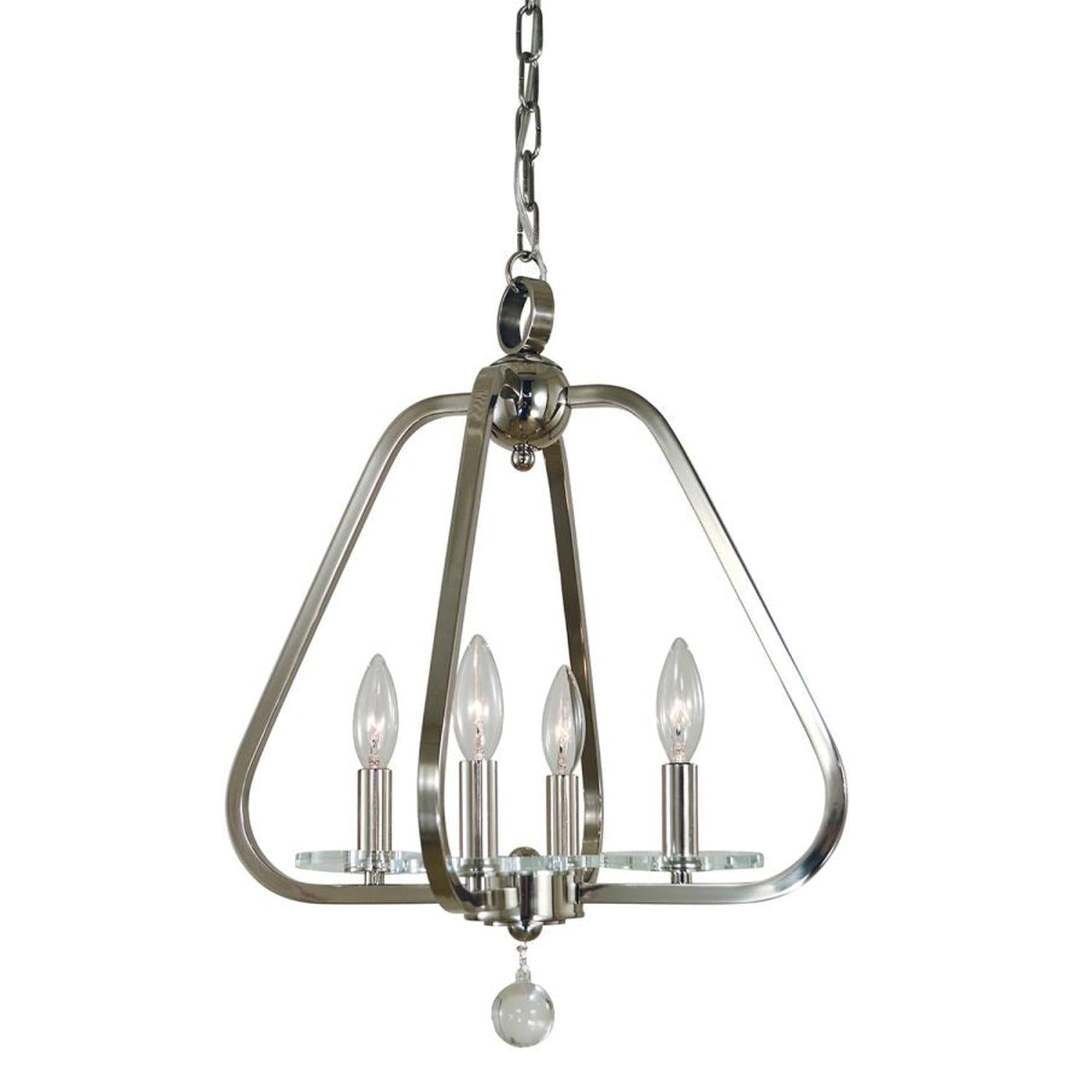 4-Light Polished Nickel Triangulum Dinette Chandelier - 5514 PN by Framburg