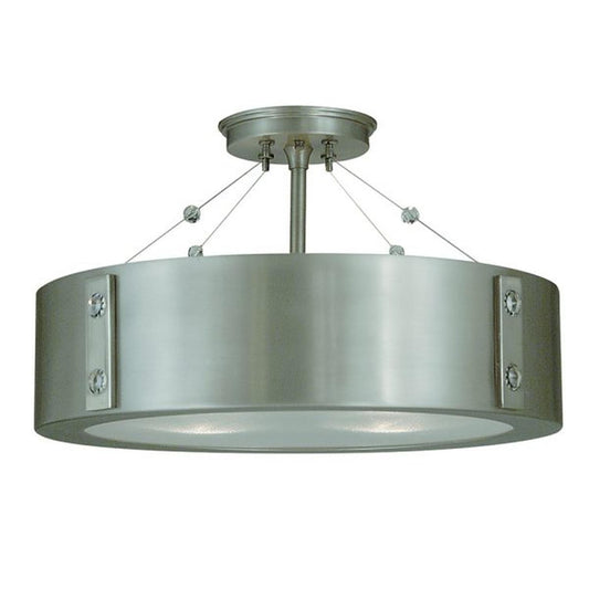 4-Light Satin Pewter/Polished Nickel Oracle Flush / Semi-Flush Mount - 5390 SP/PN by Framburg