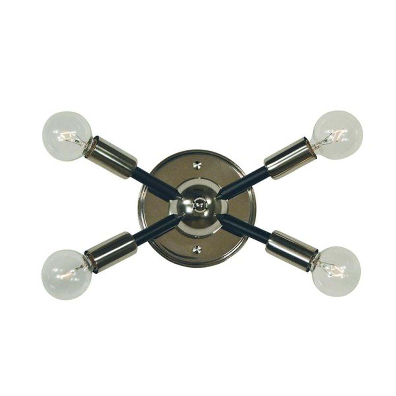 4-Light Simone Sconce - 5014 PN/MBLACK by Framburg