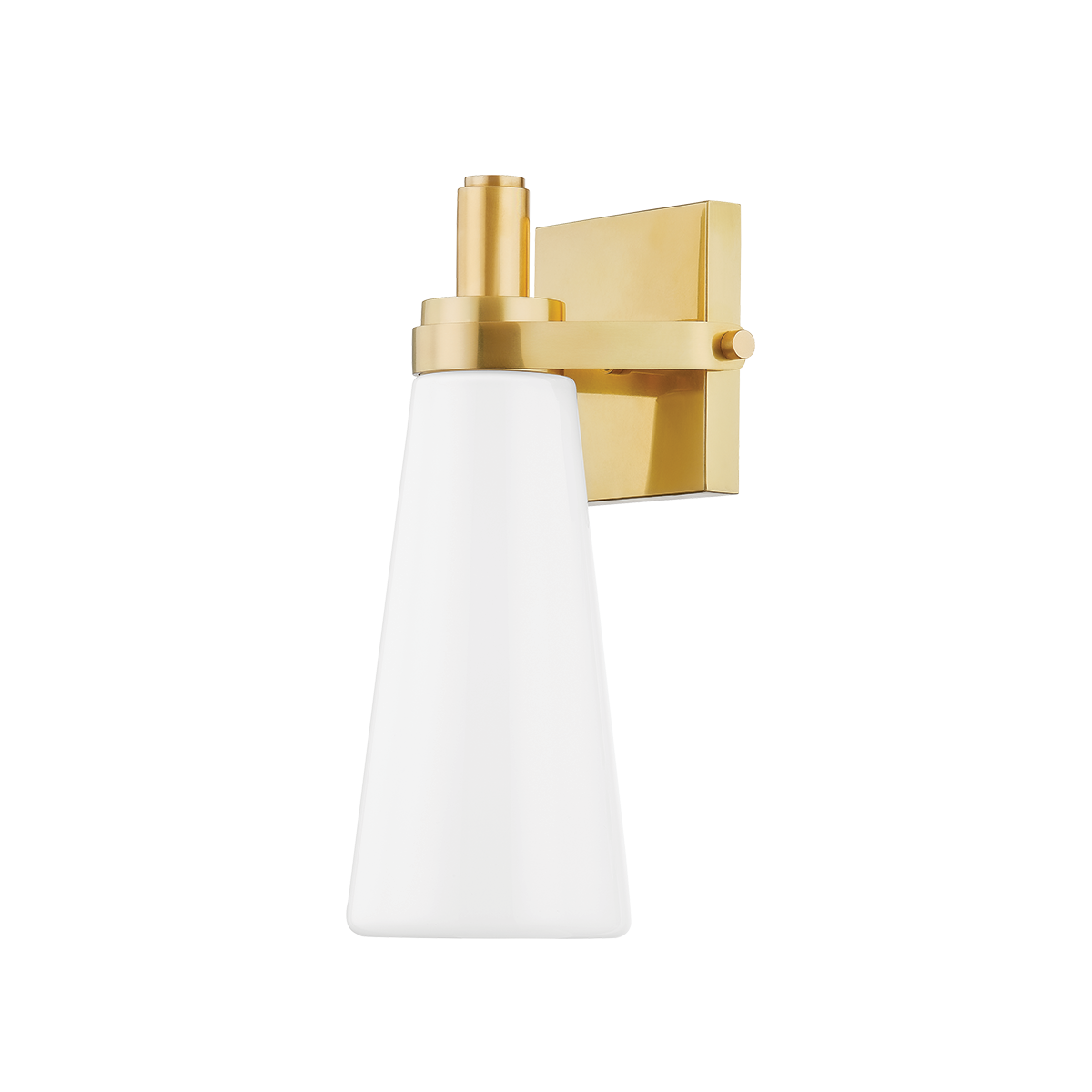 Trude Wall Sconce by Hudson Valley Lighting - Modern Elegance with Dimmable Opal Glass Shade, Aged Brass or Polished Nickel