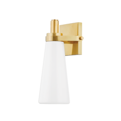 Trude Wall Sconce by Hudson Valley Lighting - Modern Elegance with Dimmable Opal Glass Shade, Aged Brass or Polished Nickel