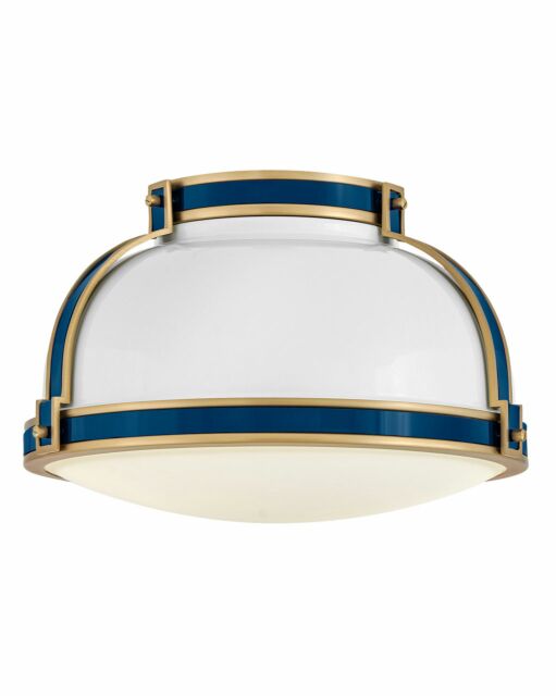 Barton 14.25" Medium Flush Mount Light by Hinkley Lighting - Dimmable, Equestrian-Inspired Design