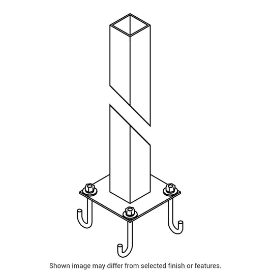 47" Square Outdoor Post for Bollards and Post Lights - Oil Rubbed Bronze by Hubbardton Forge