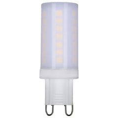 5W LED G9 Wedge Base Bulb, 550 Lumens Dimmable, 120V, 25,000 Hour Lifespan, Clear/Frosted Finish