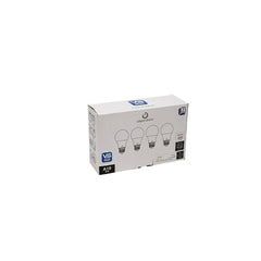 5W LED Dimmable A19 Bulbs, 450 Lumens, E26 Base, 2700K-3000K Warm Light, 4-Pack, 15,000 Hour Life