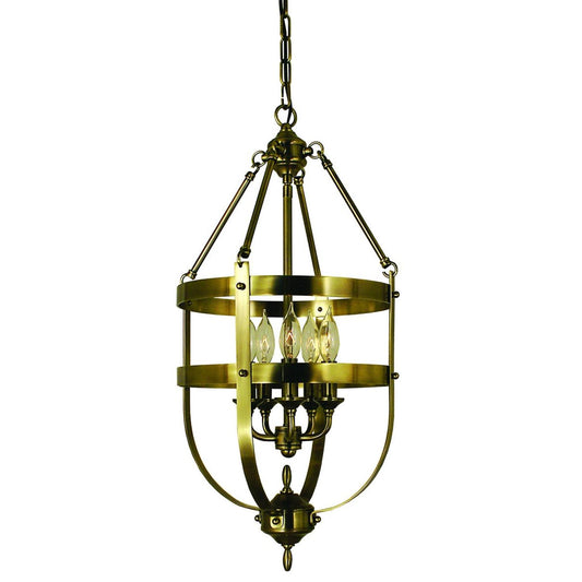 5-Light Antique Brass Hannover Dining Chandelier - 1016 AB by Framburg