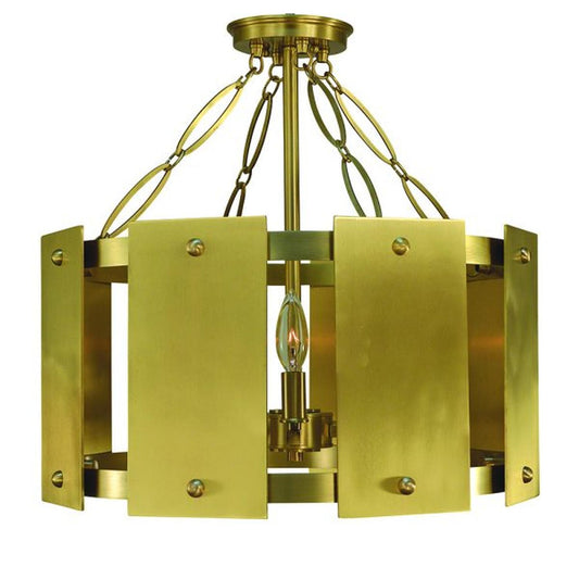 5-Light Brushed Brass Barrington Semi-Flush - 5860 BR by Framburg