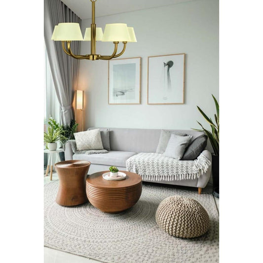 5-Light Brushed Brass Emma Dining Chandelier - 5750 BR by Framburg