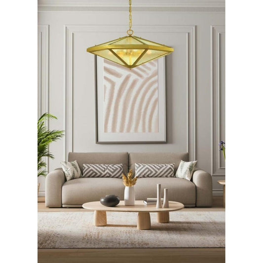 5-Light Brushed Brass Nova Dining Chandelier - 5912 BR by Framburg