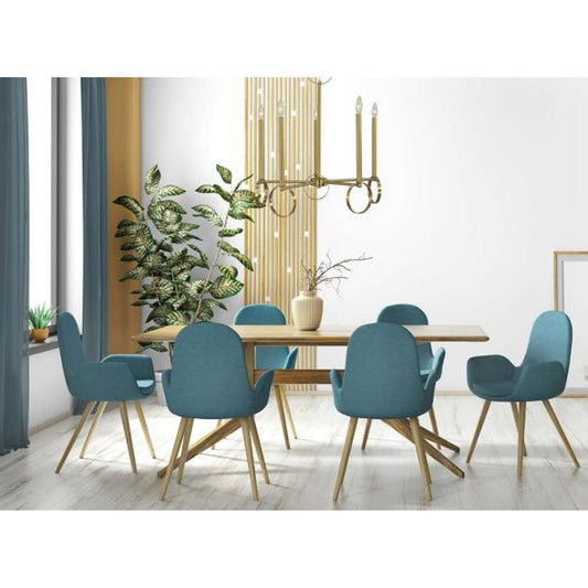 5-Light Brushed Brass Olivia Dining Chandelier - 5865 BR by Framburg