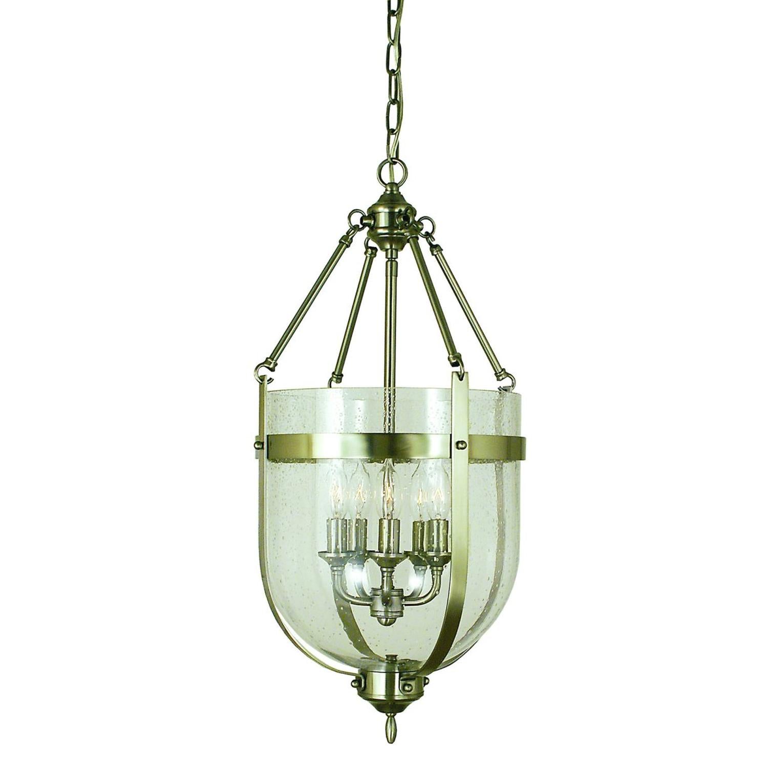 5-Light Brushed Nickel Hannover Dining Chandelier - 1015 BN by Framburg