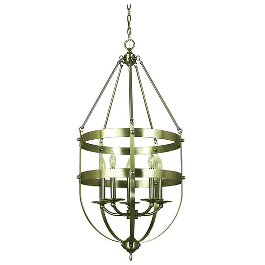 5-Light Brushed Nickel Hannover Dining Chandelier - 1017 BN by Framburg