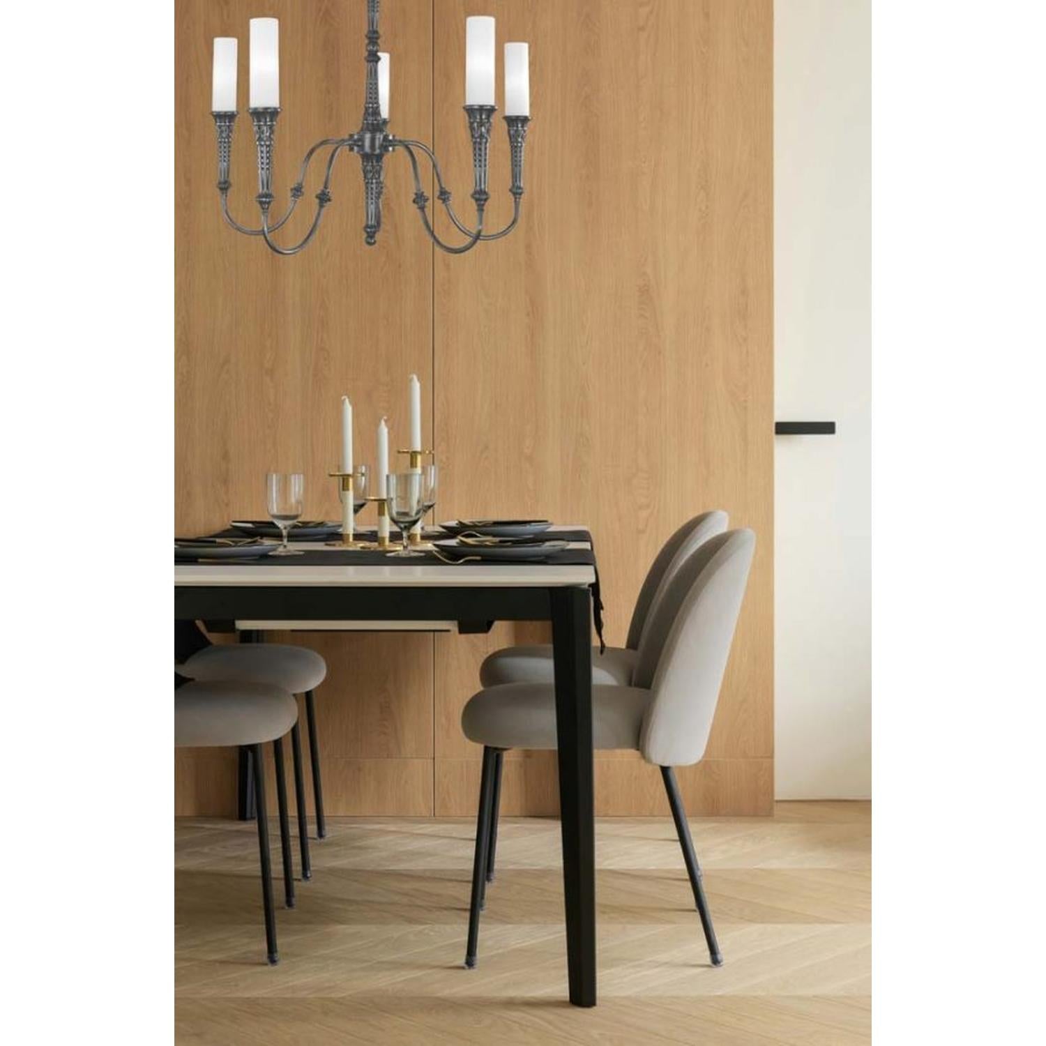 5-Light Brushed Nickel Old Greenwich Dining Chandelier - 5975 BN by Framburg