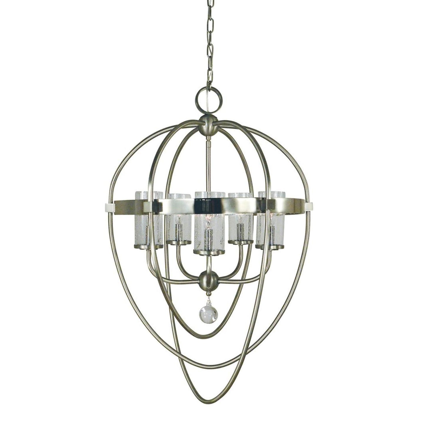 5-Light Brushed Nickel/Polished Nickel Margaux Chandelier - 3045 BN/PN by Framburg