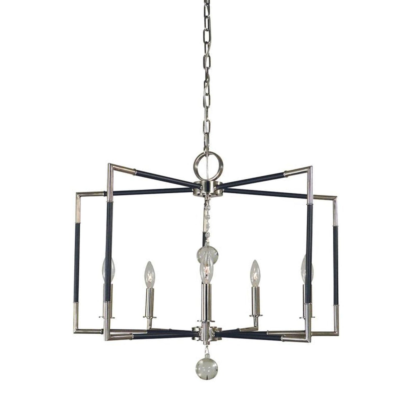 5-Light Felicity Dining Chandelier - 5046 PN/MBLACK by Framburg