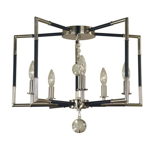 5-Light Felicity Flush Mount/Semi Flush Mount - 5040 PN/MBLACK by Framburg