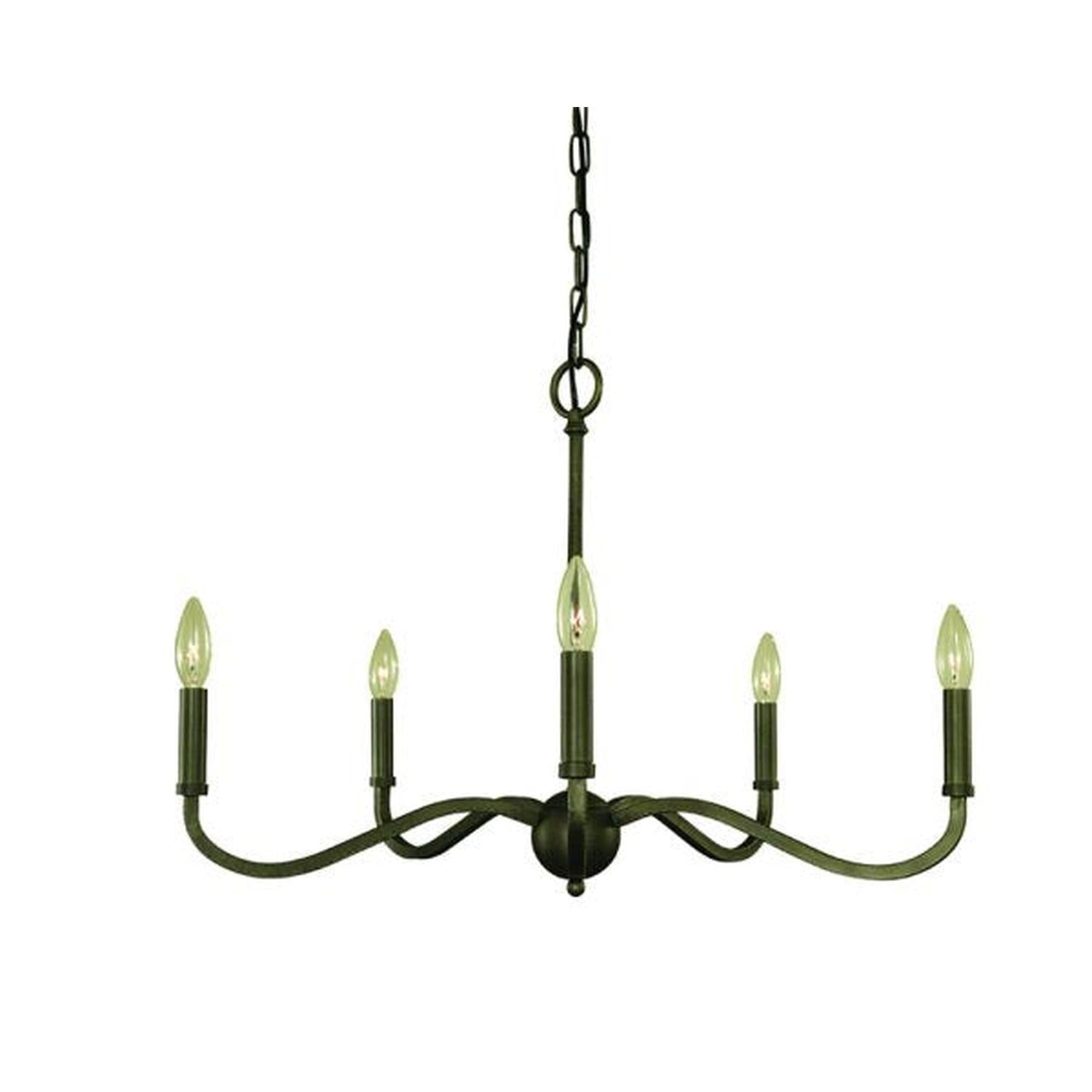 5-Light Iron Heidelberg Dining Chandelier - 5640 IRON by Framburg