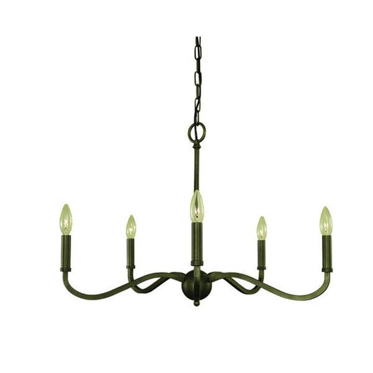 5-Light Iron Heidelberg Dining Chandelier - 5640 IRON by Framburg