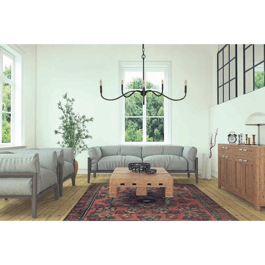 5-Light Iron Heidelberg Dining Chandelier - 5647 IRON by Framburg
