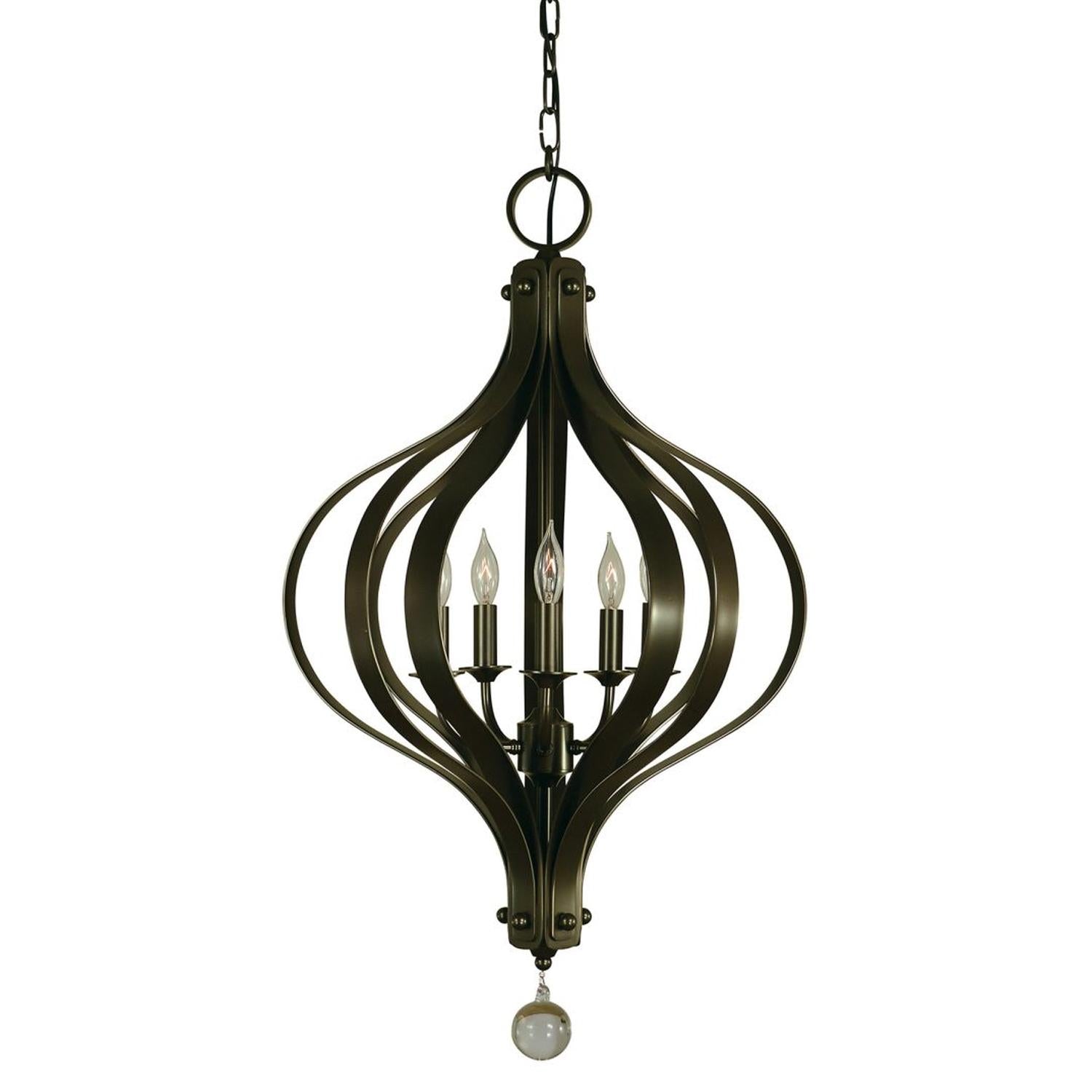 5-Light Mahogany Bronze Aries Chandelier - 4585 MB by Framburg