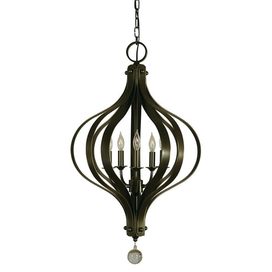 5-Light Mahogany Bronze Aries Chandelier - 4585 MB by Framburg