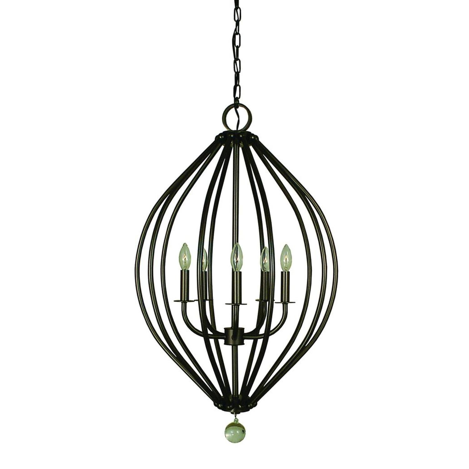 5-Light Mahogany Bronze Chandelier - 4345 MB by Framburg
