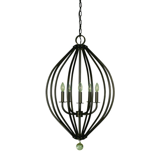 5-Light Mahogany Bronze Chandelier - 4345 MB by Framburg