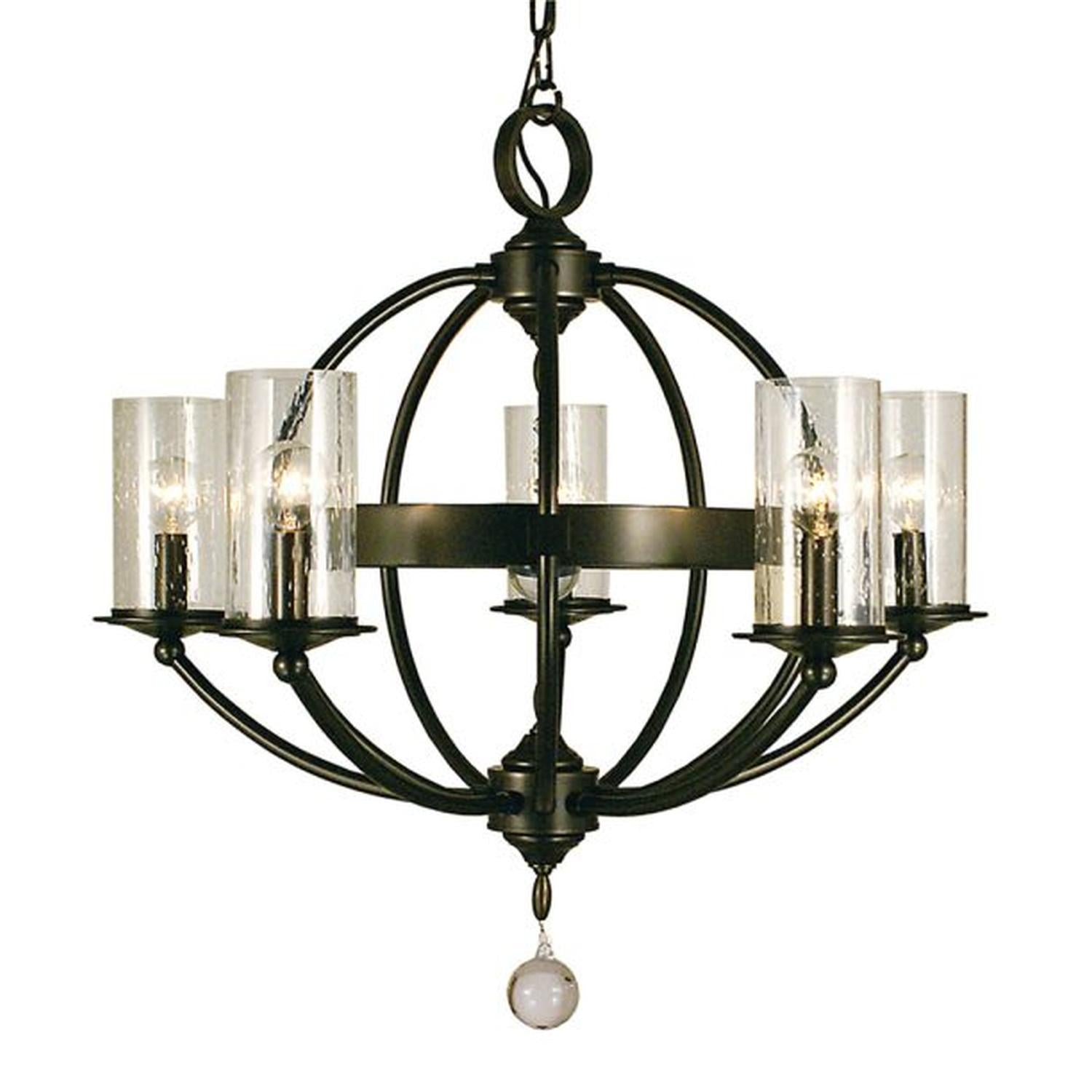 5-Light Mahogany Bronze Compass Dining Chandelier - 1075 MB by Framburg