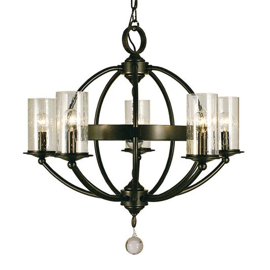 5-Light Mahogany Bronze Compass Dining Chandelier - 1075 MB by Framburg
