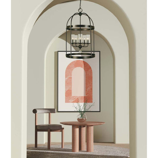 5-Light Mahogany Bronze Compass Dining Chandelier - 1105 MB by Framburg
