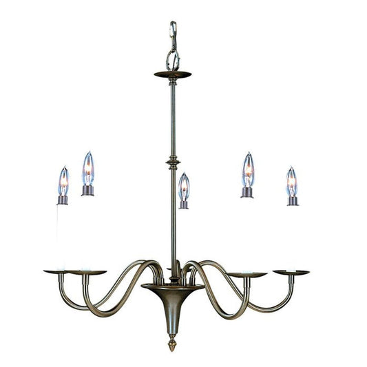 5-Light Mahogany Bronze Jamestown Dining Chandelier - 9225 MB by Framburg