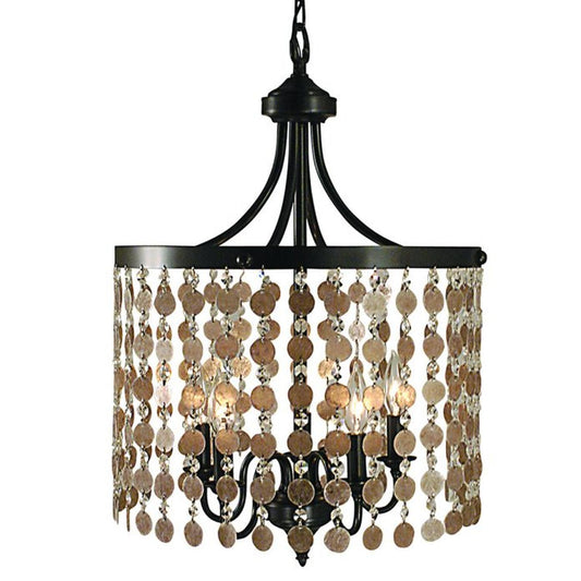 5-Light Mahogany Bronze Naomi Dining Chandelier - 2485 MB by Framburg