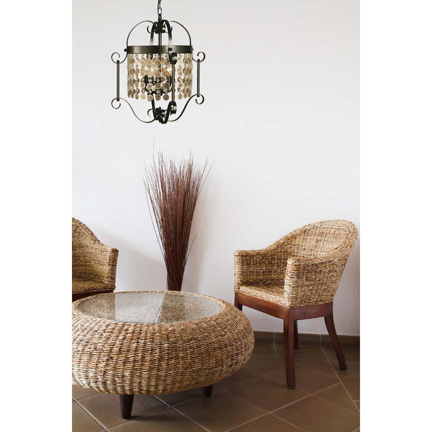 5-Light Mahogany Bronze Naomi Dining Chandelier - 2924 MB by Framburg