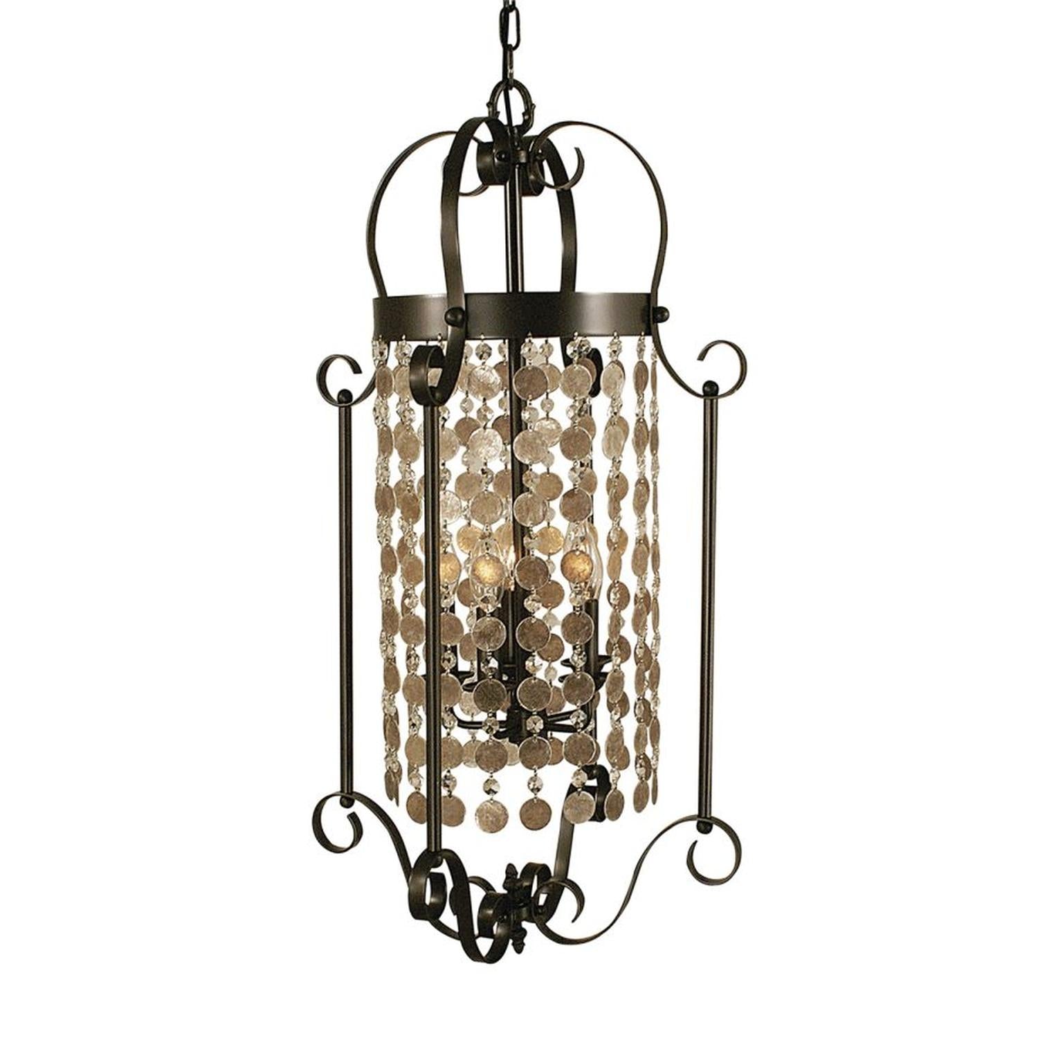 5-Light Mahogany Bronze Naomi Foyer Chandelier - 2925 MB by Framburg