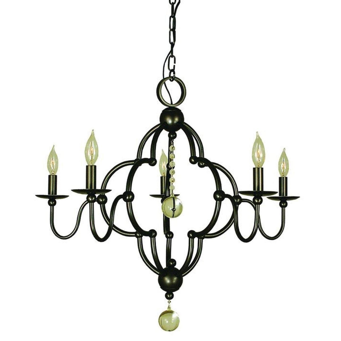 5-Light Mahogany Bronze Quatrefoil Dining Chandelier - 1161 MB by Framburg