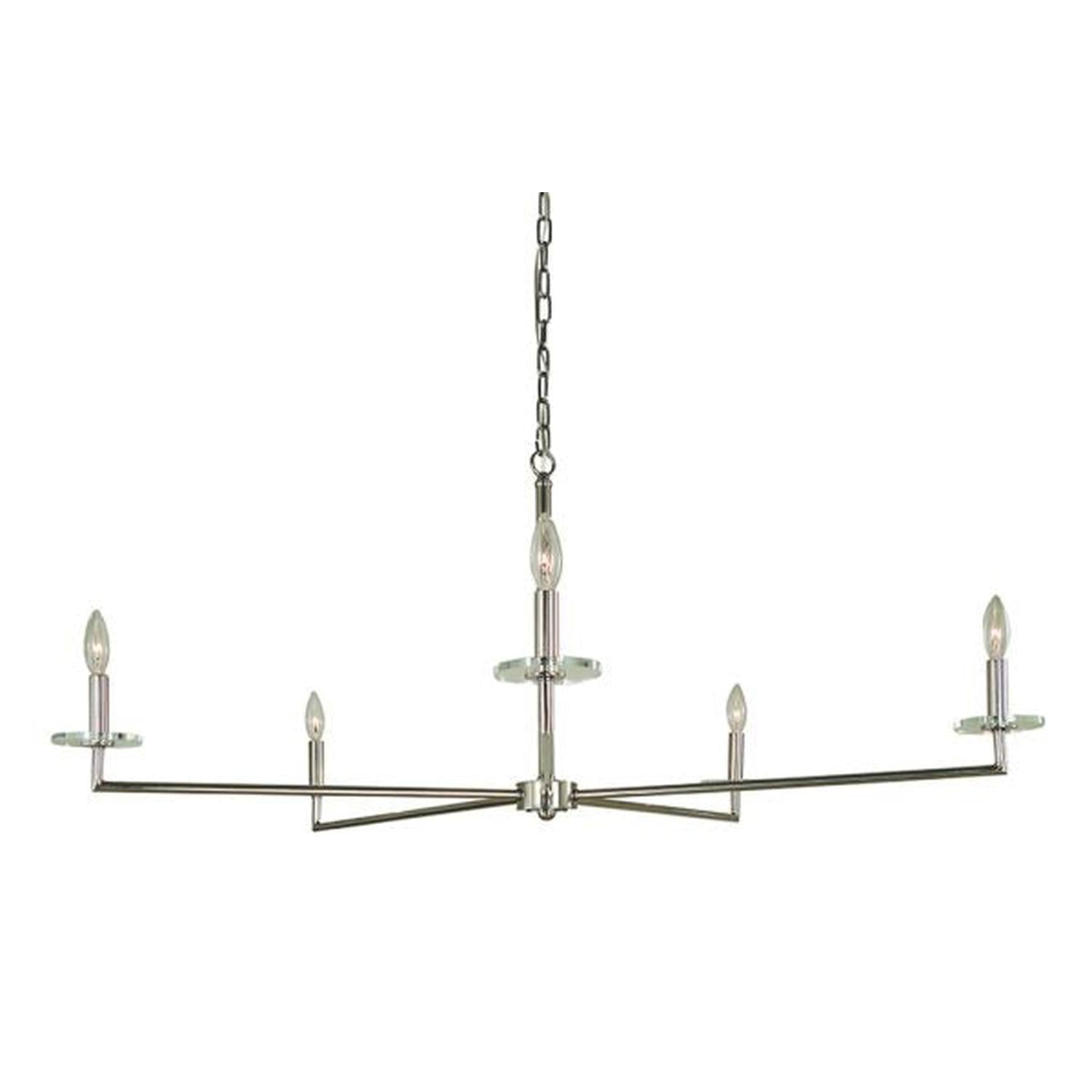 5-Light Matte Black Muse Chandelier - 5450 Mblack by Framburg