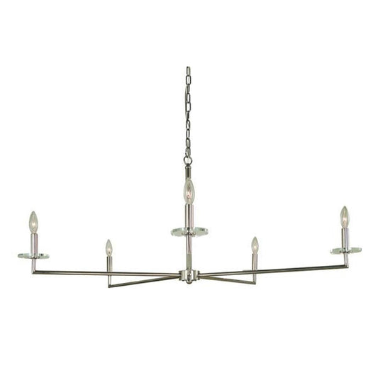 5-Light Matte Black Muse Chandelier - 5450 Mblack by Framburg